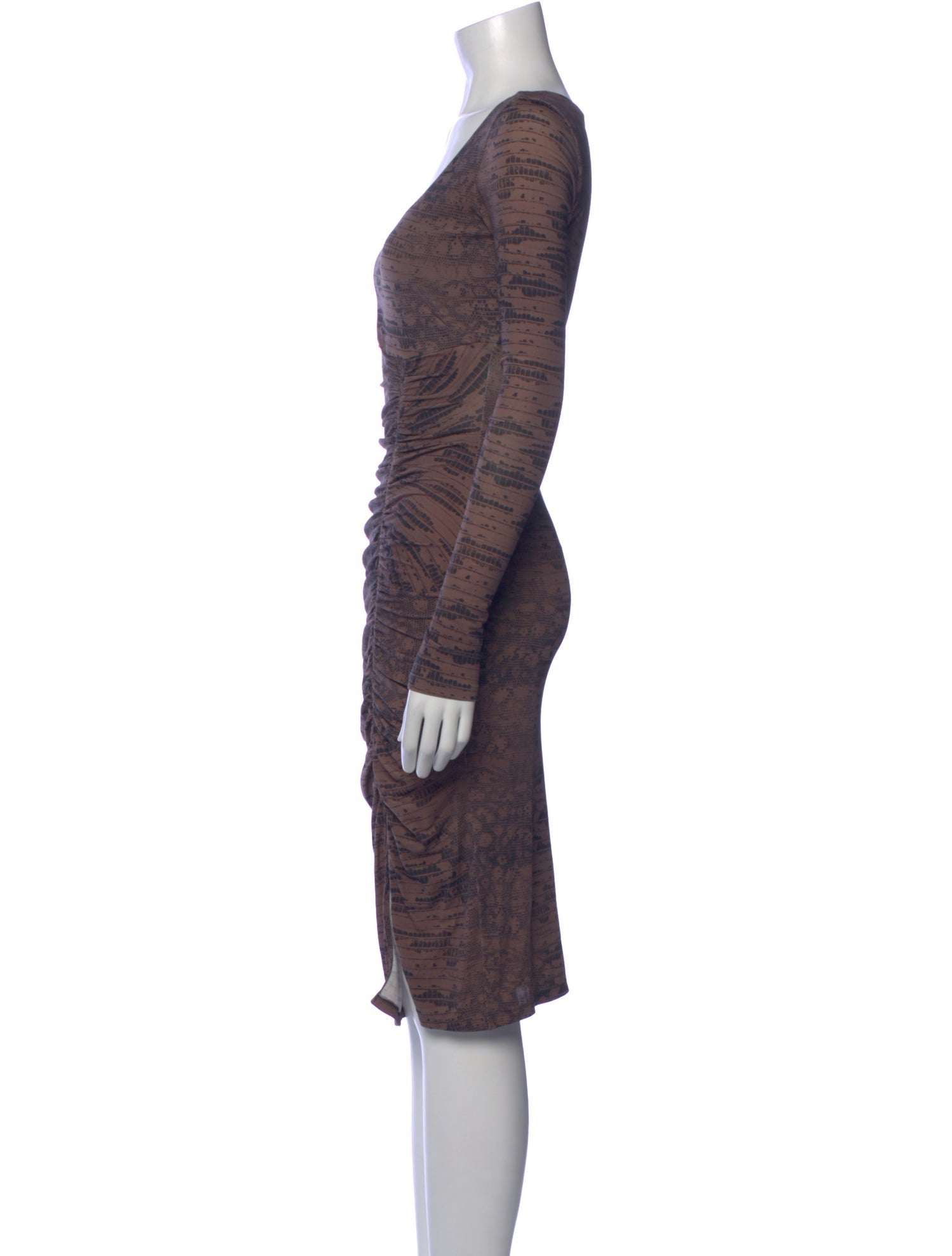 Roberto Cavalli Scoop Neck Midi Length Dress