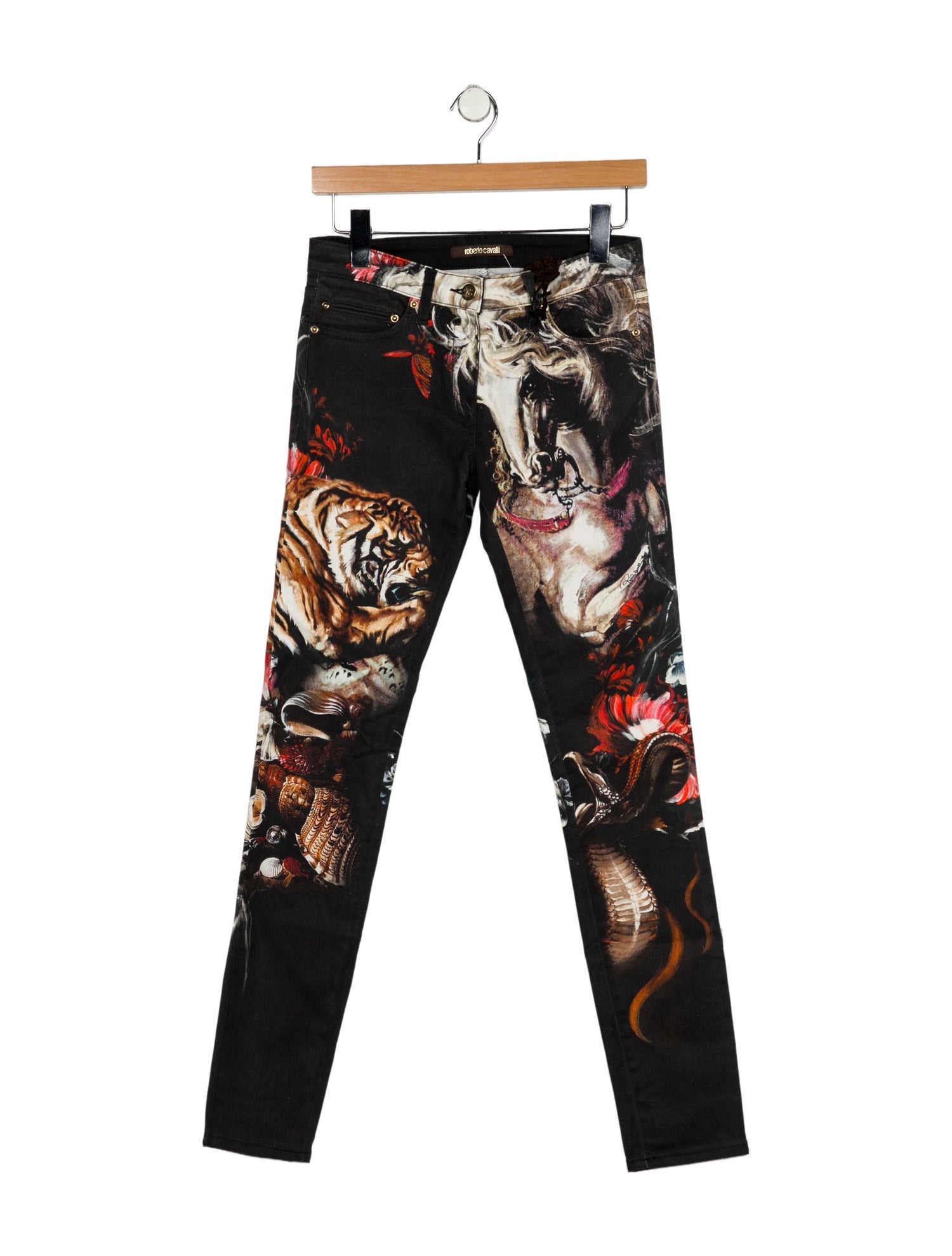 Roberto Cavalli Mid-Rise Skinny Leg Jeans w/ Tags