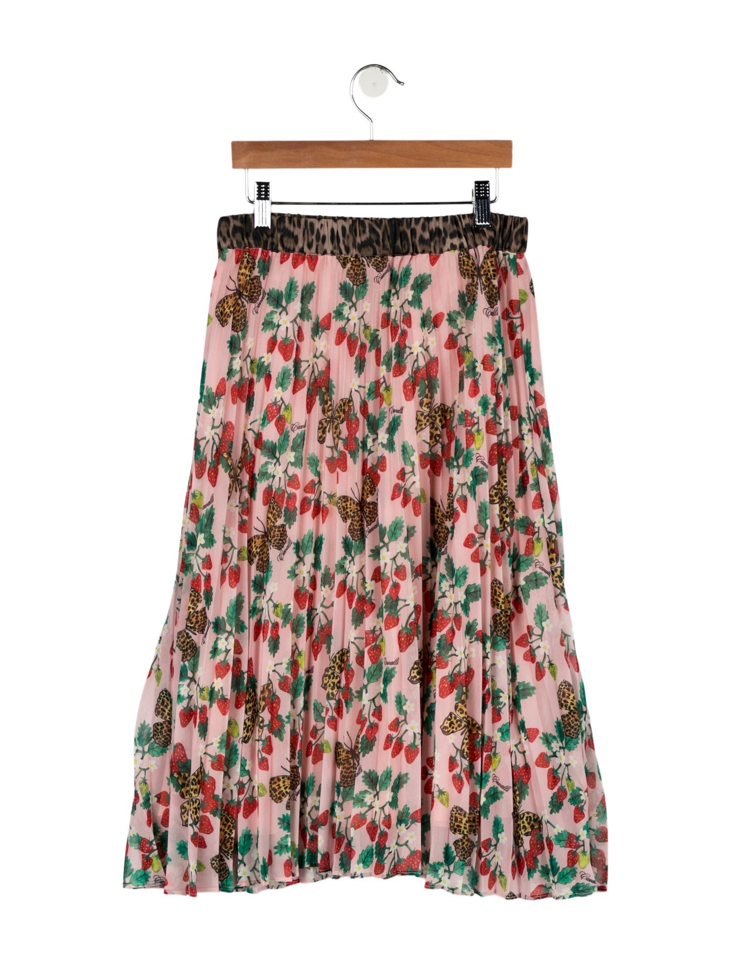 Roberto Cavalli Pleated Accent Floral Print Skiet