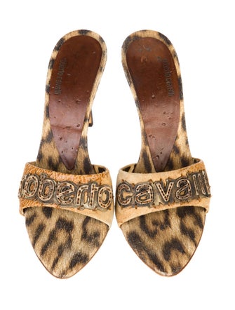 Roberto Cavalli Slide Sandals