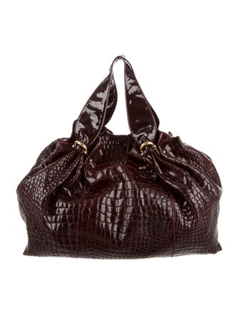 Roberto Cavalli Embossed Handle Bag