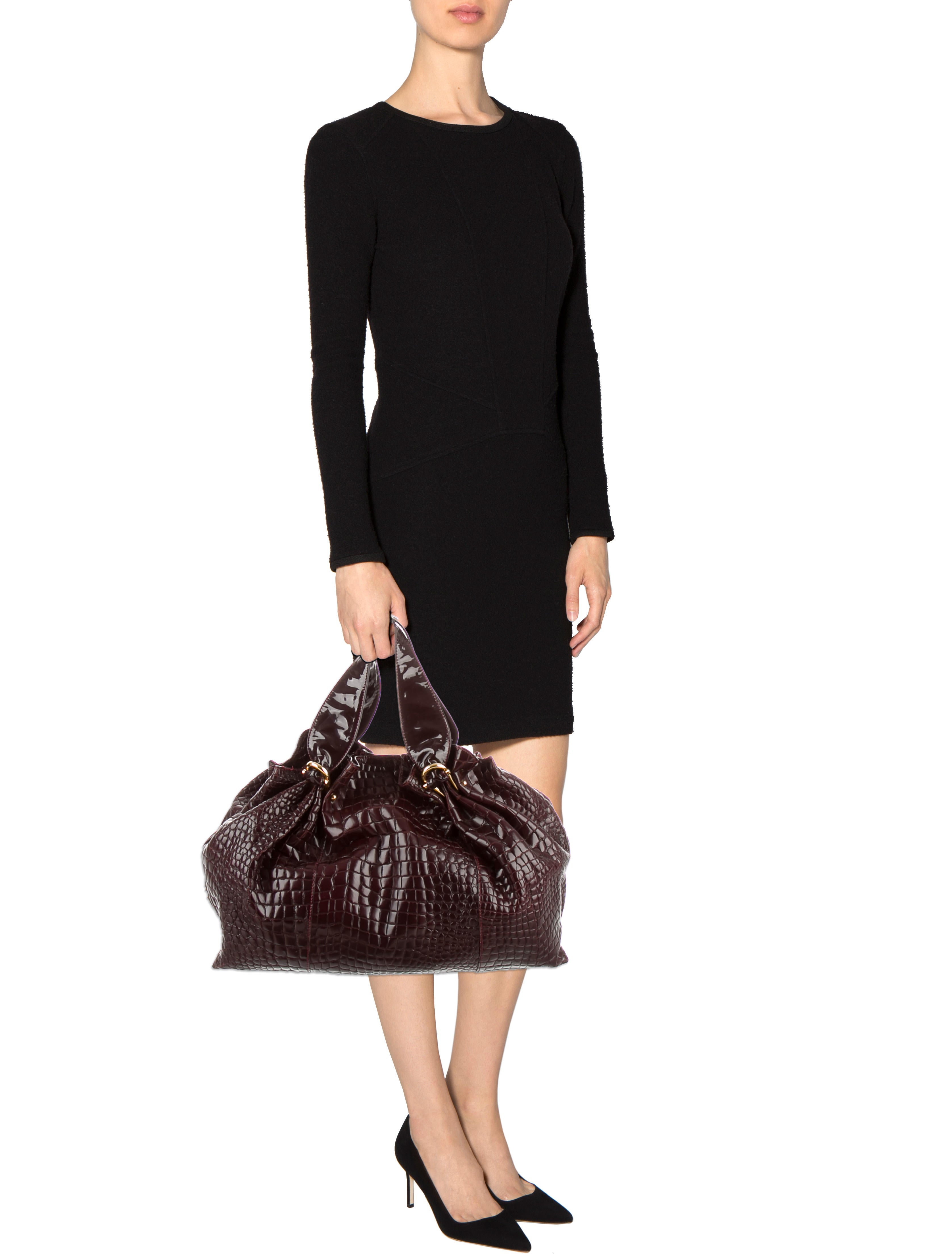 Roberto Cavalli Embossed Handle Bag