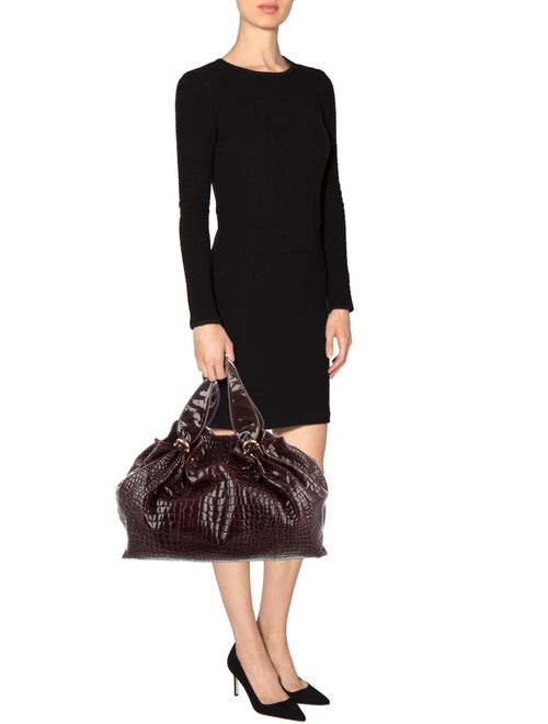 Roberto Cavalli Embossed Handle Bag