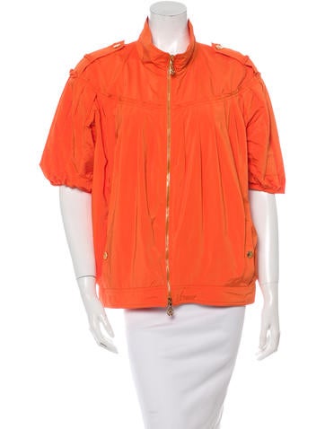 Roberto Cavalli Pleated Zip-Up Jacket