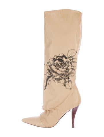 Roberto Cavalli Printed Knee-High Boots