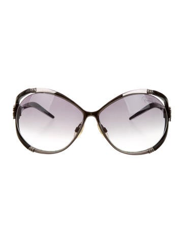Roberto Cavalli Logo-Accented Oversize Sunglasses