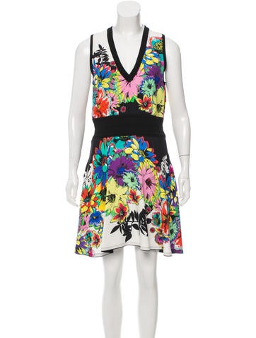 Roberto Cavalli Floral Print Knee-Length Dress