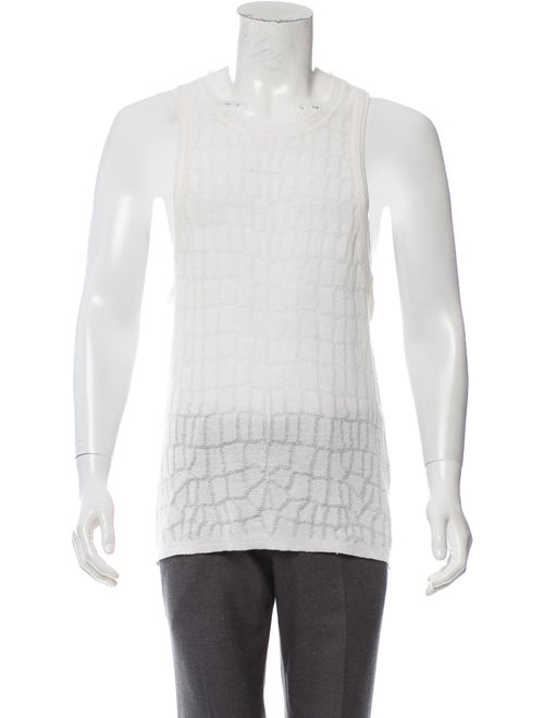 Roberto Cavalli Knit Linen Tank white