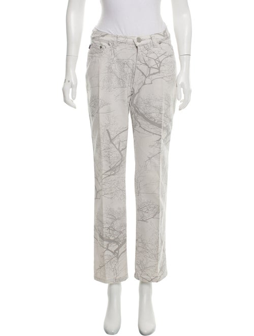 Roberto Cavalli Mid-Rise Printed Jeans grey