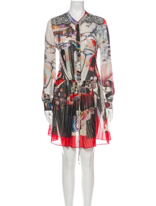 Roberto Cavalli Silk Mini Dress Black