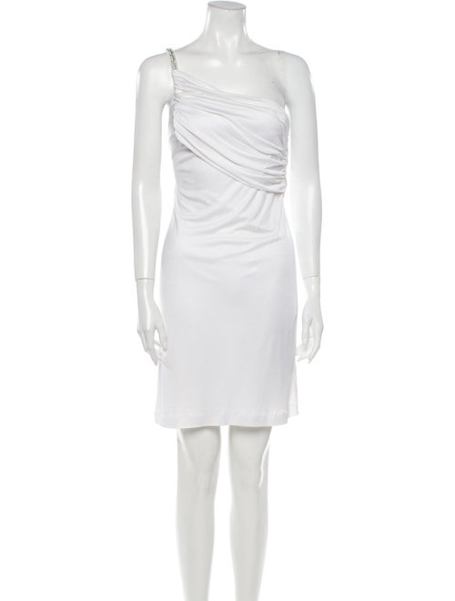 Roberto Cavalli One-Shoulder Mini Dress White