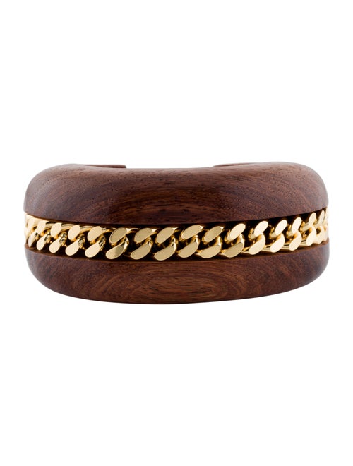 Roberto Cavalli Chain Wooden Cuff