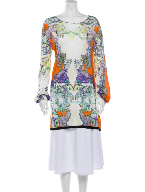 Roberto Cavalli Printed Mini Dress Orange