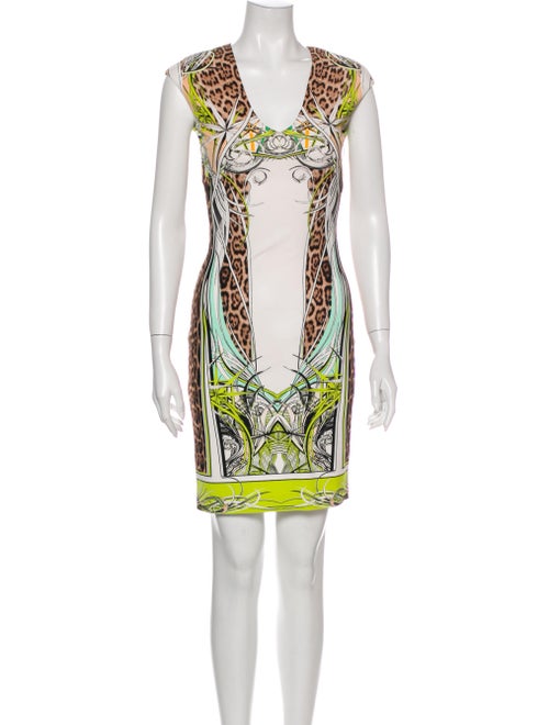 Roberto Cavalli Printed Mini Dress White