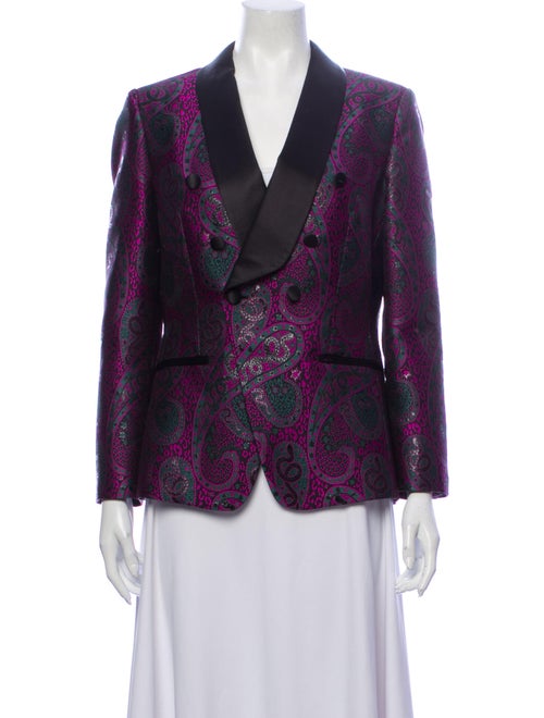Roberto Cavalli Paisley Print Blazer Purple