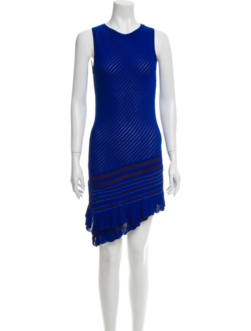 Roberto Cavalli Striped Mini Dress Blue