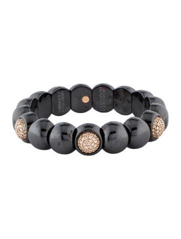 Roberto Demeglio Bangle 18K 1.05ctw Diamond & Ceramic Dama Bracelet