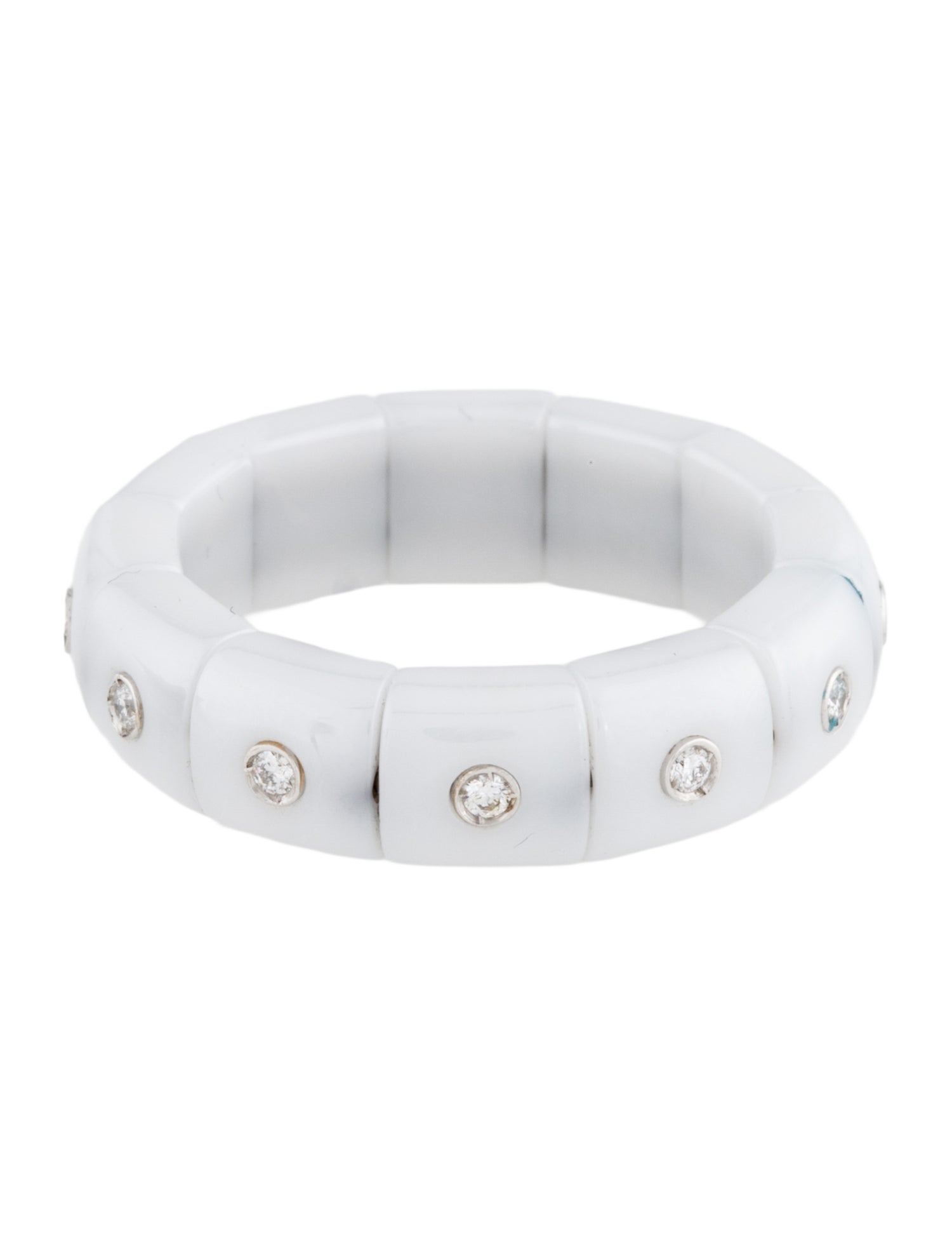 Roberto Demeglio 18K Ceramic & Diamond Stretch Band Ring