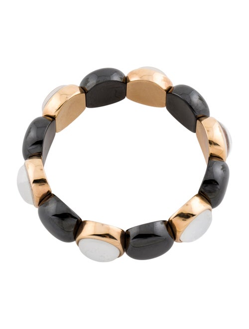 Roberto Demeglio Mother Of Pearl & Ceramic Aura Dama Beaded Stretch Bracelet