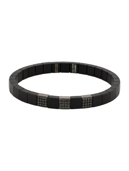 Roberto Demeglio 18K Diamond Scacco Matte Black Ceramic Bracelet