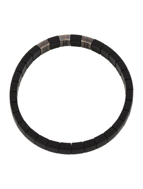 Roberto Demeglio 18K Diamond Scacco Matte Black Ceramic Bracelet