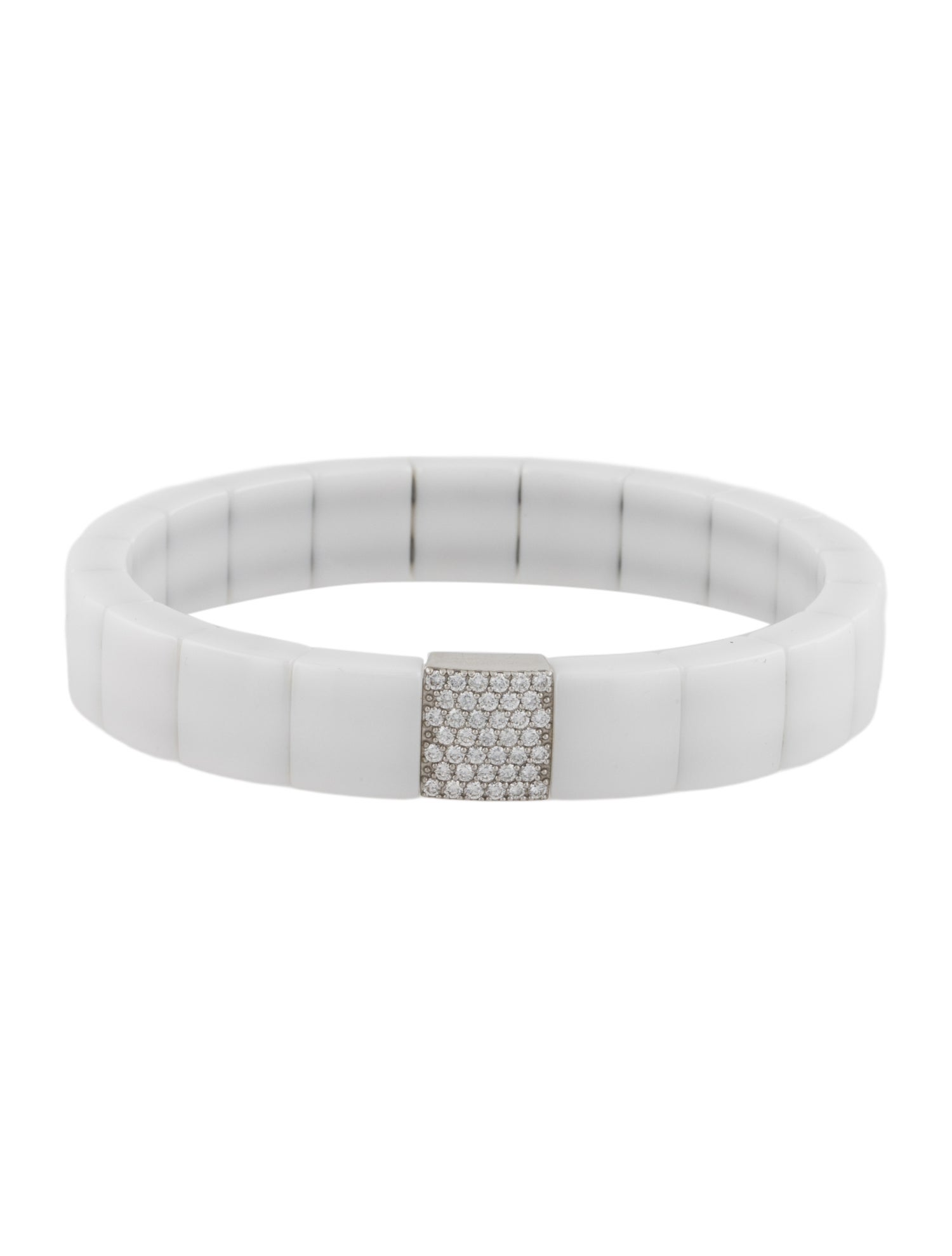 Roberto Demeglio 18K Diamond & Ceramic Domino Stretch Bracelet