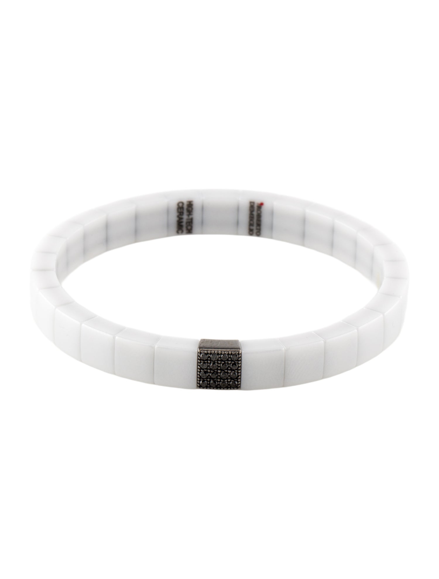 Roberto Demeglio 18K Diamond Ceramic Stretch Link Bracelet