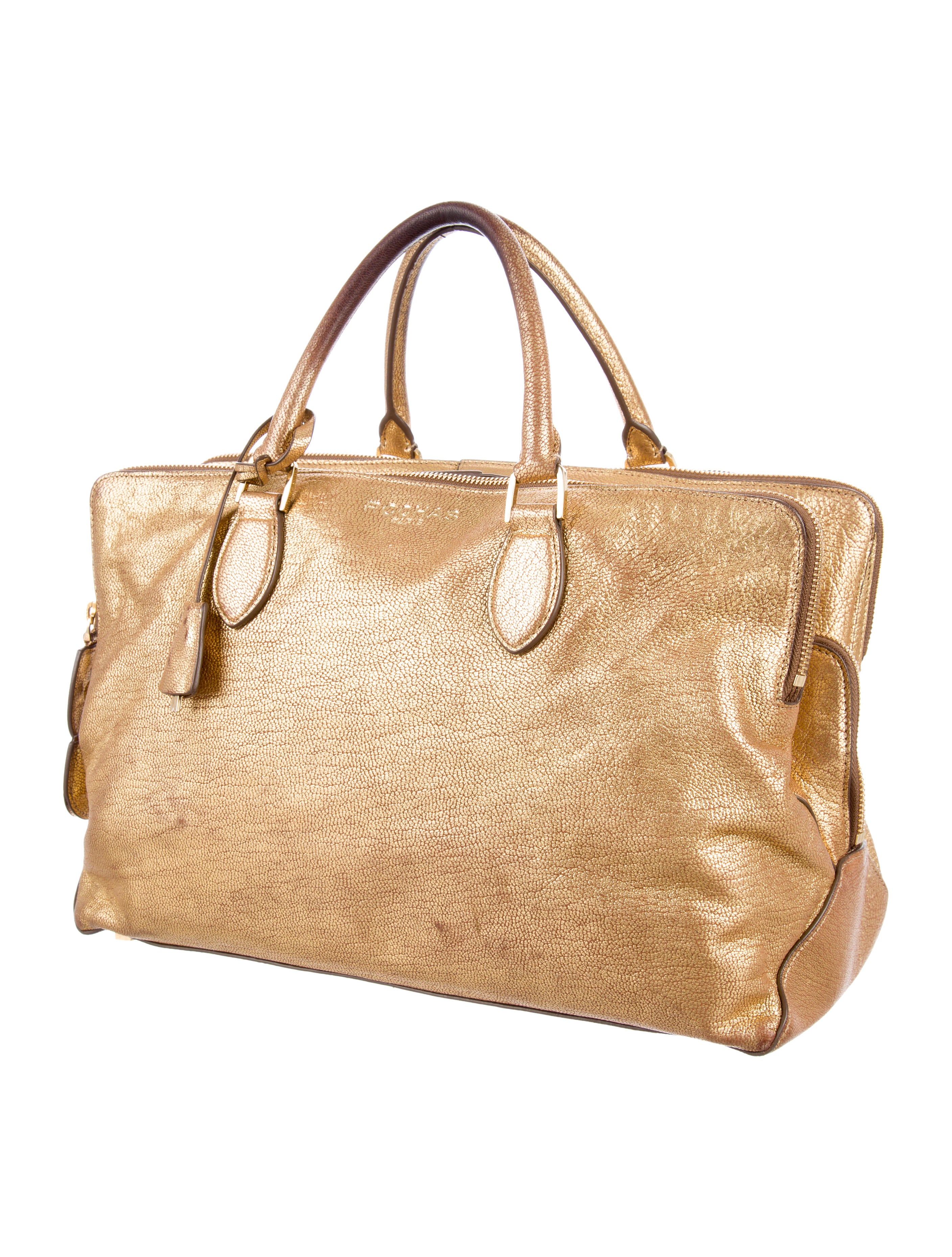 Rochas Metallic Classic Satchel Handbags ROC22399 The RealReal