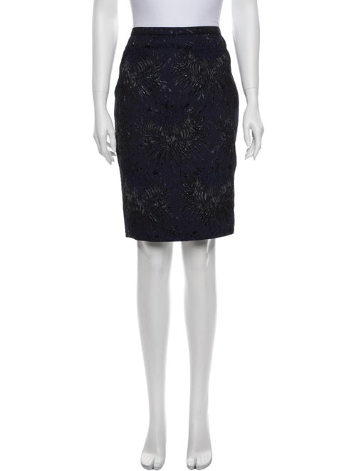 Rochas Printed Knee-Length Skirt Blue