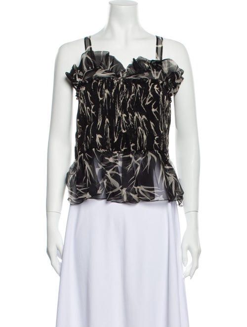 Rochas Silk Printed Top w/ Tags