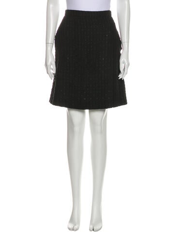 Rochas Skirts Eyelet Trim Knee-Length Skirt Us4, It40 | S