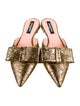Rochas Leather Bow Accents Mules