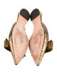 Rochas Leather Bow Accents Mules