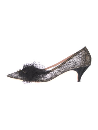 Rochas Lace Lace Pattern D'Orsay Pumps