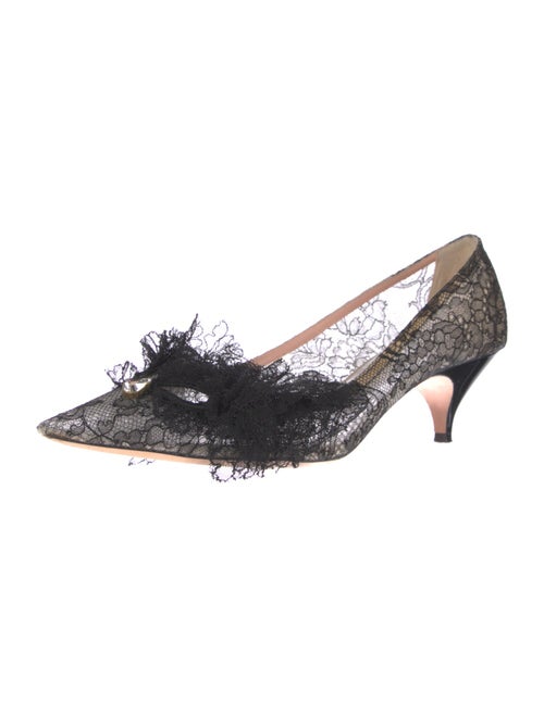 Rochas Lace Lace Pattern D'Orsay Pumps