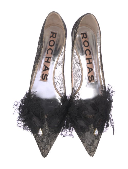 Rochas Lace Lace Pattern D'Orsay Pumps
