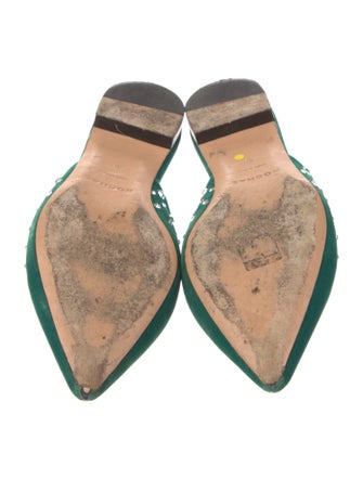 Rochas Velvet Crystal Embellishments Mules
