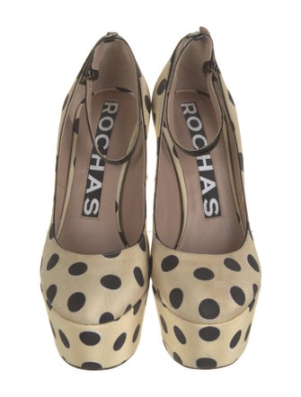 Rochas Canvas Printed Pumps
