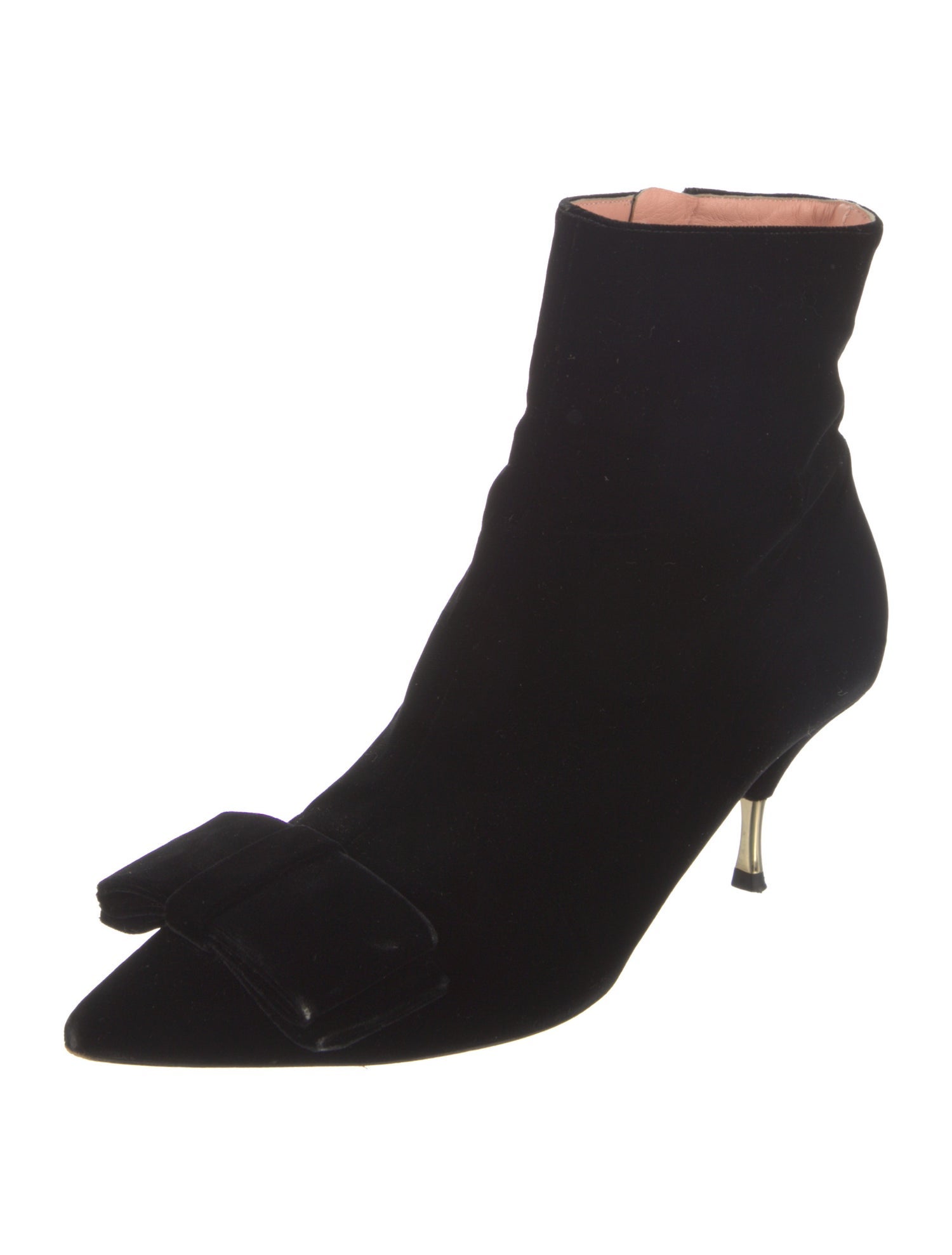 Rochas Velvet Bow Accents Boots