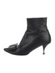 Rochas Leather Bow Accents Boots