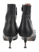 Rochas Leather Bow Accents Boots