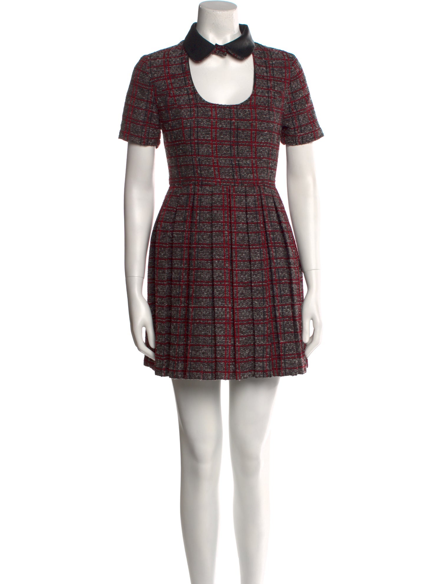Rochas Plaid Print Mini Dress