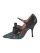 Rochas Leather Printed D'Orsay Pumps