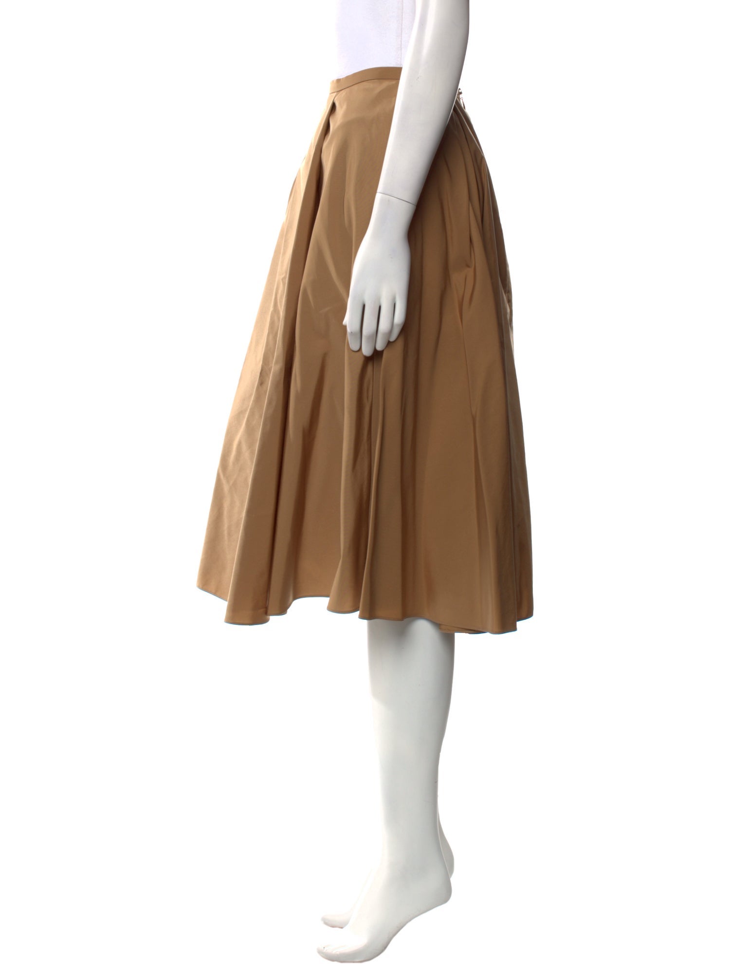 Rochas Pleated Accents Knee-Length Skirt