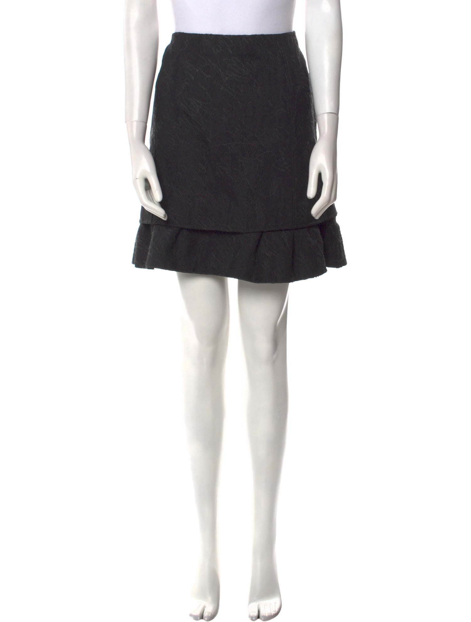 Rochas Mesh Accents Mini Skirt