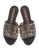 Rochas Satin Crystal Embellishments Slides