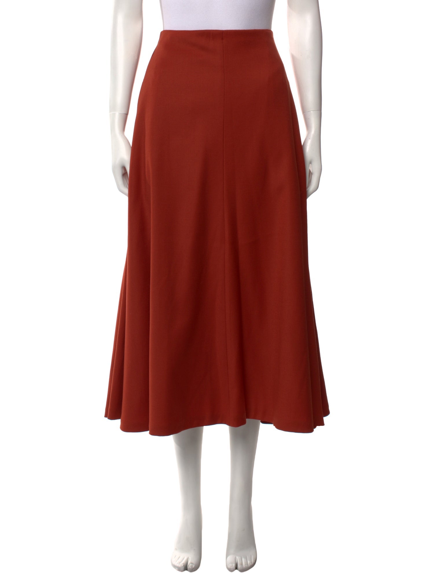 Rochas Virgin Wool Midi Length Skirt