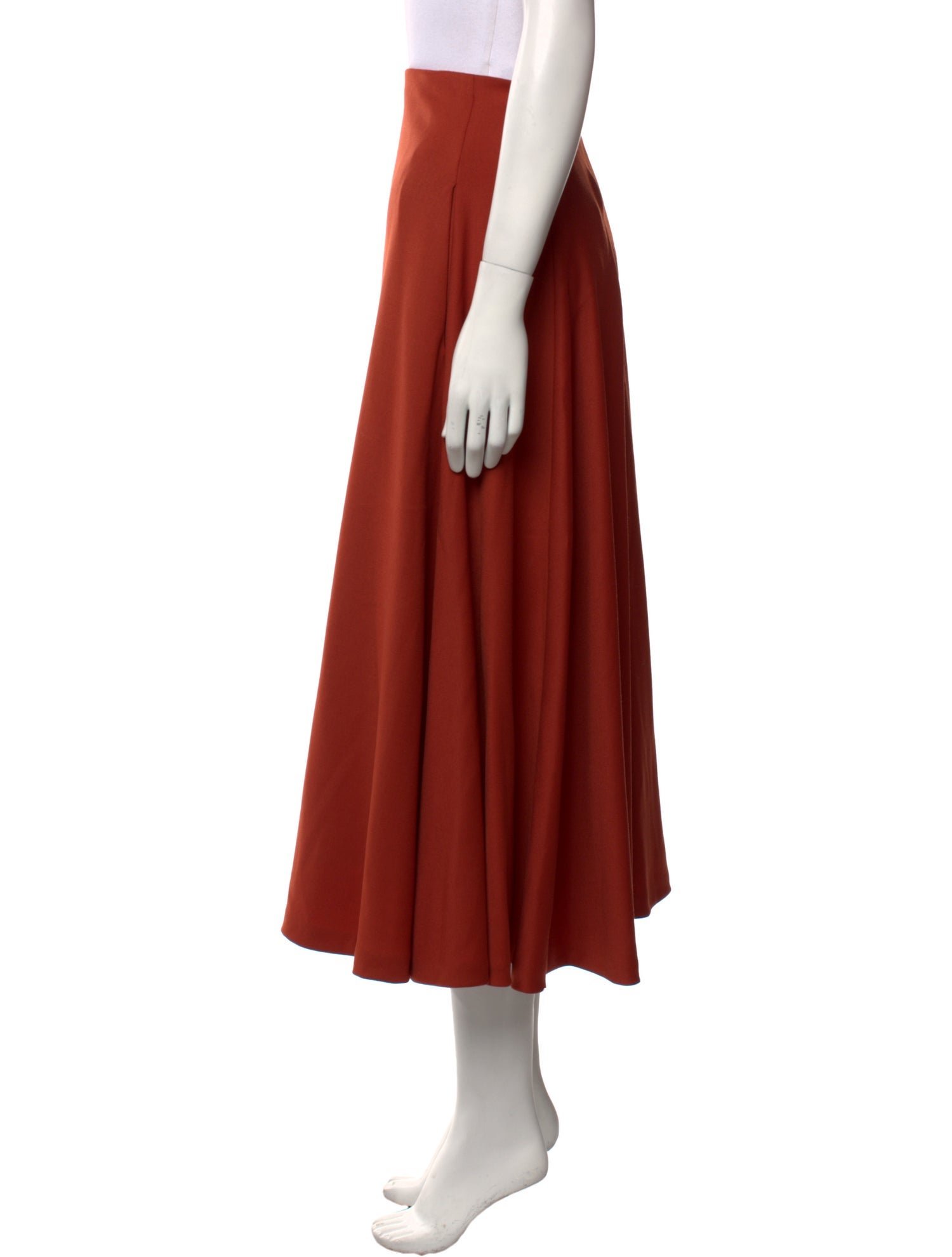 Rochas Virgin Wool Midi Length Skirt