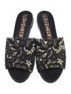Rochas Lace Pattern Crochet Trim Slides