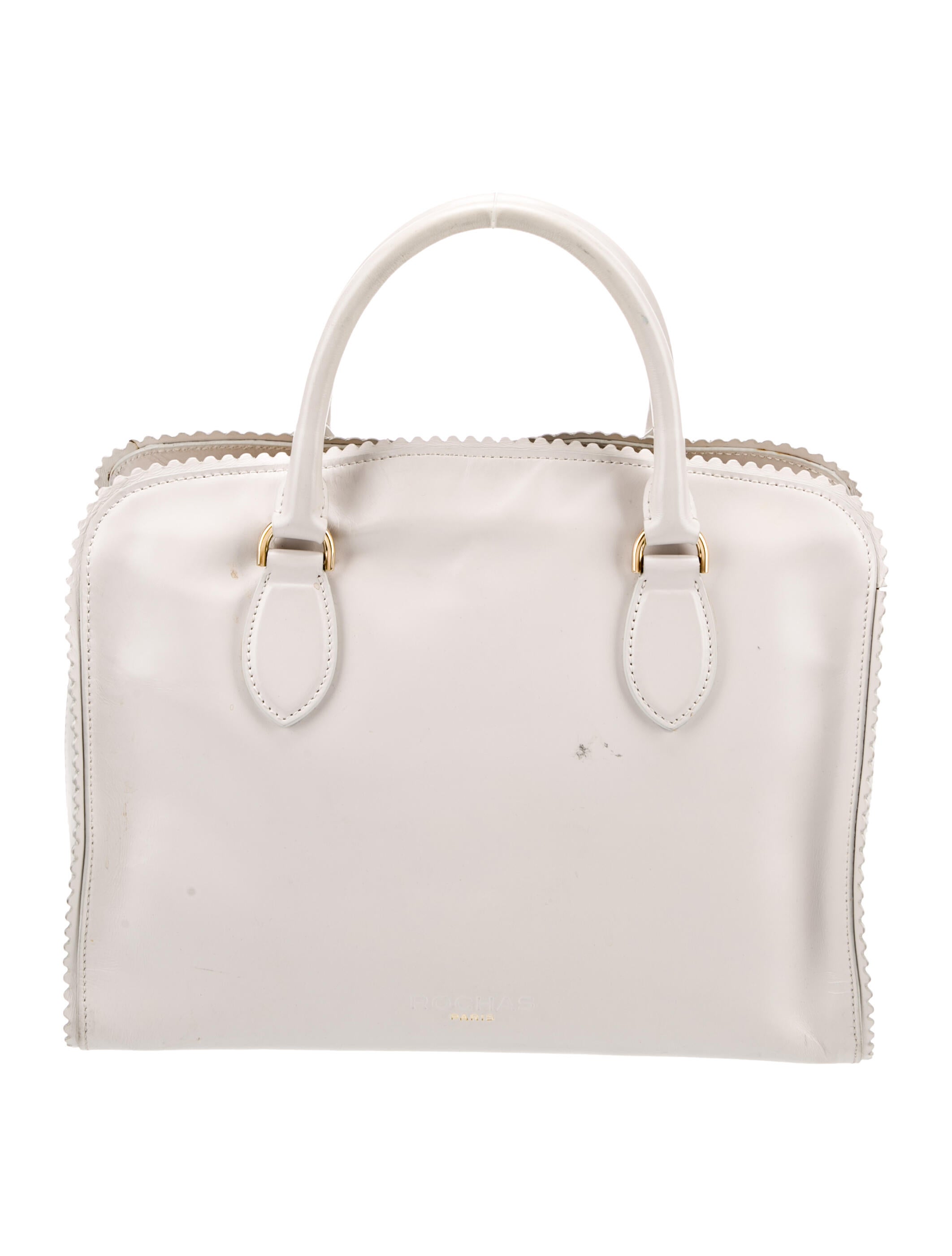 Rochas Leather Top Handle Bag
